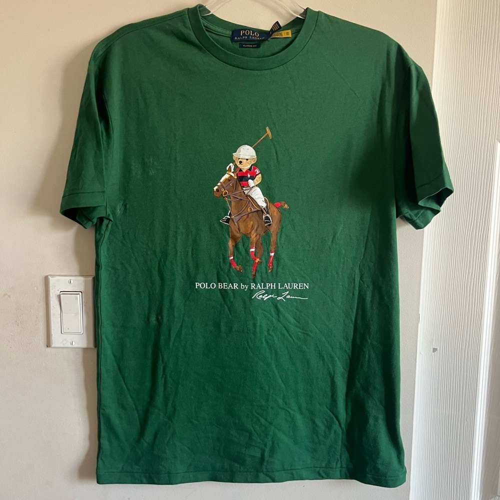 Ralph Lauren Green Polo Bear Short Sleeve Tee